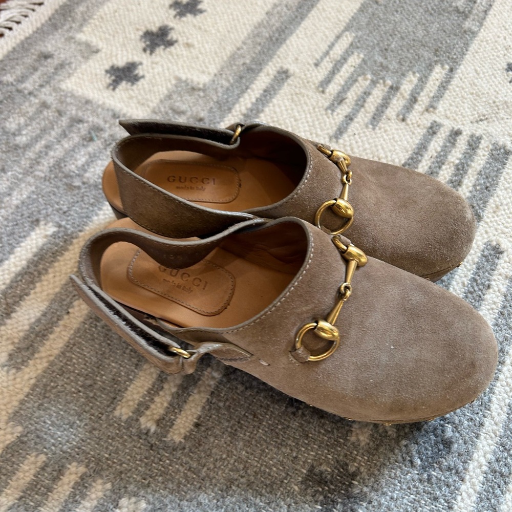 Gucci Amstel Suede Clogs - Picture 5 of 7